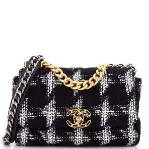 Chanel 19 Flap Bag Quilted Houndstooth #206112C46B